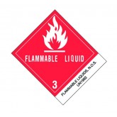 4" x 4.75" Red Pre-Printed "Flammable Liquids, N.O.S." Labels