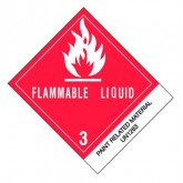4" x 4.75" Red Pre-Printed "Paint Related Material" Labels