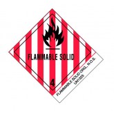 4" x 4.75" Red Stripe Pre-Printed "Flammable Solids, N.O.S." Labels
