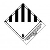 4" x 4.75" Black & White Pre-Printed "Env Haz Sub, Solid" Labels