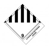 4" x 4.75" Black & White Pre-Printed "Lithium Ion Batteries" Labels
