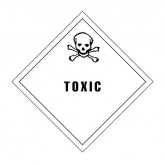 4" x 4" Black & White "Toxic" Labels
