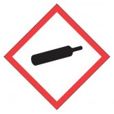 1" x 1" Pictogram Gas Cylinder Labels - Red, White & Black, 500 per Roll