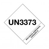 4" x 4.75" Black & White "UN3373 Biological Substance Category B" Labels