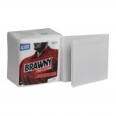 GP Pro 28612 Brawny Professional A300 Industrial Disposable 1/4 Fold Cleaning Towels / Wipers - White, Poly Pack