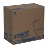 GP Pro 28612 Brawny Professional A300 Industrial Disposable 1/4 Fold Cleaning Towels / Wipers - White, Poly Pack