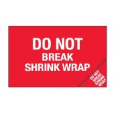 5" x 8" Red "Do Not Break Shrink Wrap" (Bill of Lading) Labels