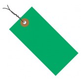 2.75" x 1.375" Green Tyvek Shipping Tags - Colors Pre-Wired