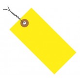 6.25" x 3.125" Yellow Tyvek Shipping Tags - Colors Pre-Wired