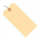 8" x 4" 15 Pt. Jumbo Manila Shipping Tags - Pre-Wired