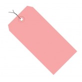 2.75" x 1.375" Pink 13 Pt. Shipping Tags - Colors Pre-Wired