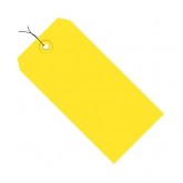 2.75" x 1.375" Yellow 13 Pt. Shipping Tags - Colors Pre-Wired