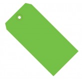 3.25" x 1.625" Green 13 Pt. Shipping Tags - Colors