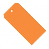 3.25" x 1.625" Orange 13 Pt. Shipping Tags - Colors