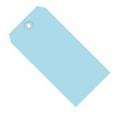 3.75" x 1.875" Light Blue 13 Pt. Shipping Tags - Colors