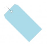 3.75" x 1.875" Light Blue 13 Pt. Shipping Tags - Colors Pre-Wired