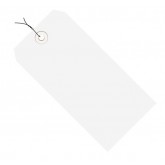 3.75" x 1.875" White 13 Pt. Shipping Tags - Colors Pre-Wired