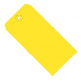 3.75" x 1.875" Yellow 13 Pt. Shipping Tags - Colors
