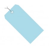 4.25" x 2.125" Light Blue 13 Pt. Shipping Tags - Colors Pre-Wired