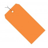 4.25" x 2.125" Orange 13 Pt. Shipping Tags - Colors Pre-Wired