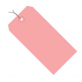 4.75" x 2.375" Pink 13 Pt. Shipping Tags - Colors Pre-Wired