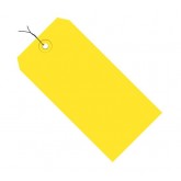 5.25" x 2.625" Yellow 13 Pt. Shipping Tags - Colors Pre-Wired