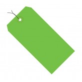 5.75" x 2.875" Green 13 Pt. Shipping Tags - Colors Pre-Wired