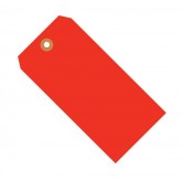 2.75" x 1.375" Fluorescent Red 13 Pt. Shipping Tags