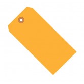 2.75" x 1.375" Fluorescent Orange 13 Pt. Shipping Tags