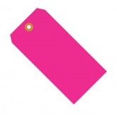 3.25" x 1.625" Fluorescent Pink 13 Pt. Shipping Tags
