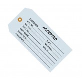4.75" x 2.375" Blue "Accepted" Inspection Tags