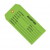 4.75" x 2.375" Green "Accepted" Inspection Tags