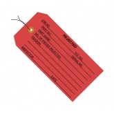 4.75" x 2.375" Red "Rejected" Inspection Tags - Pre-Wired