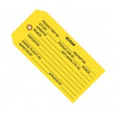 4.75" x 2.375" Yellow "Scrap" Inspection Tags