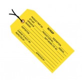 4.75" x 2.375" Yellow "Scrap" Inspection Tags - Pre-Strung