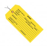 4.75" x 2.375" Yellow "Scrap" Inspection Tags - Pre-Wired