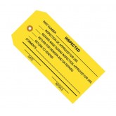 4.75" x 2.375" Yellow "Inspected" Inspection Tags