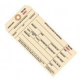 6.25" x 3.125" (0000-0999) Manila Inventory Tags 1 Part Stub Style # 8