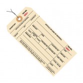 6.25" x 3.125" (2000-2999) Manila Inventory Tags 1 Part Stub Style # 8 - Pre-Wired