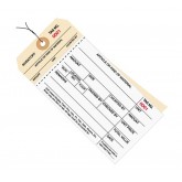 6.25" x 3.125" (2000-2499) Manila Inventory Tags 2 Part Carbonless Stub Style # 8 - Pre-Wired