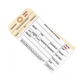 6.25" x 3.125" (2500-2999) Manila Inventory Tags 2 Part Carbonless Stub Style # 8