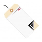 6.25" x 3.125" (0000-0499) Manila Inventory Tags 3 Part Blank with Carbon # 8 - Pre-Wired