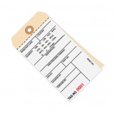 6.25" x 3.125" (1500-1999) Manila Inventory Tags 2 Part Carbonless #8