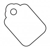 1.125" x 1.75" White Merchandise Tags