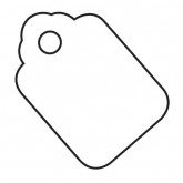 1.75" x 2.875" White Merchandise Tags