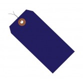 4.75" x 2.375" Blue Plastic Shipping Tags - Pre-Wired