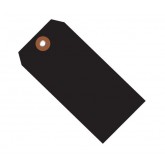 4.75" x 2.375" Black Plastic Shipping Tags