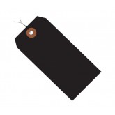 4.75" x 2.375" Black Plastic Shipping Tags - Pre-Wired