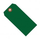4.75" x 2.375" Green Plastic Shipping Tags