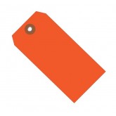 4.75" x 2.375" Orange Plastic Shipping Tags